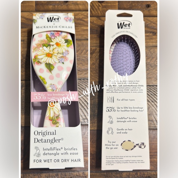 ???MacKenzie-Childs x Wet Brush Original Detangler - Wildflower Dot, NWT main image 6